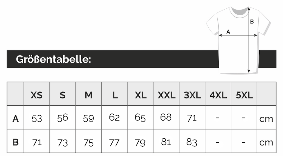 Größentabelle Classic Unisex